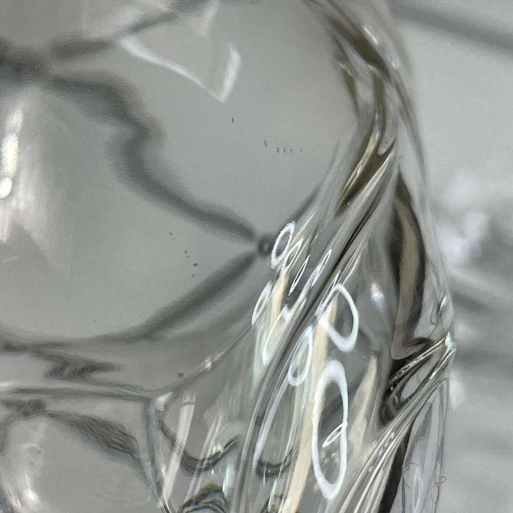 Noritake SWEET SWIRL Clear Wine Glasses / Goblets 6 3/4